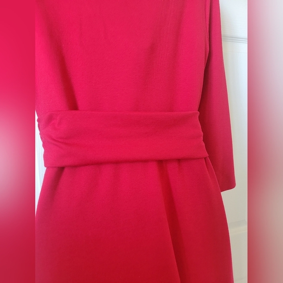 LANDS' END‎ RED 3/4 SLEEVE DRESS (sz 2-4) - Picture 5 of 6